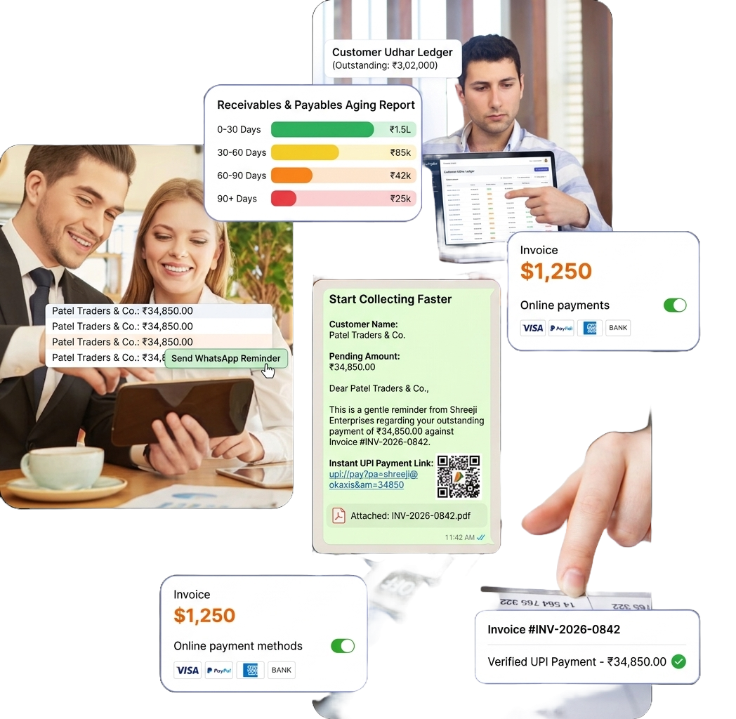 myDigiBill Payments & WhatsApp Reminders Interface